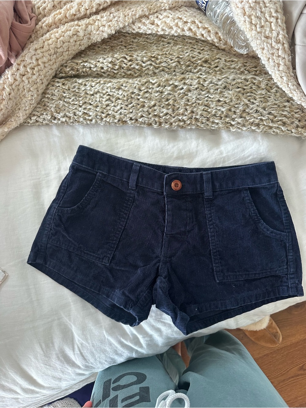 Birdwell Women's Navy Corduroy Shorts